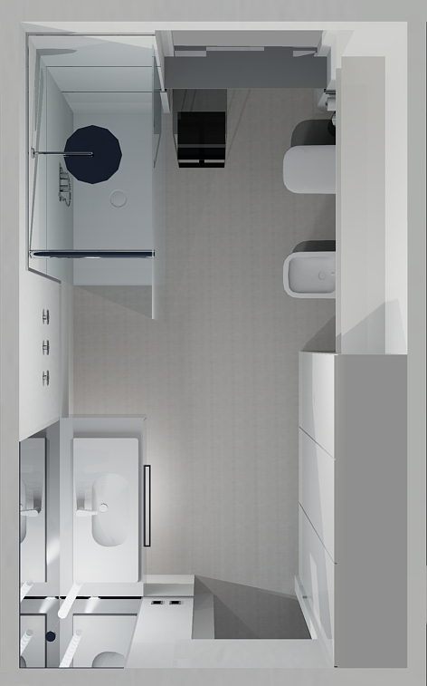 Progetto bagno minimale